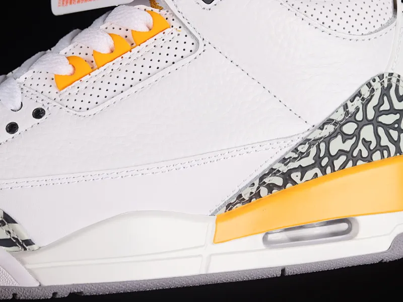 All categories Air Jordan Jordan series basketball shoes Air Jordan 3 Air Jordan 3 Retro AJ3 Joe 3 white and yellow lychee pattern basketball shoes CT8532-168